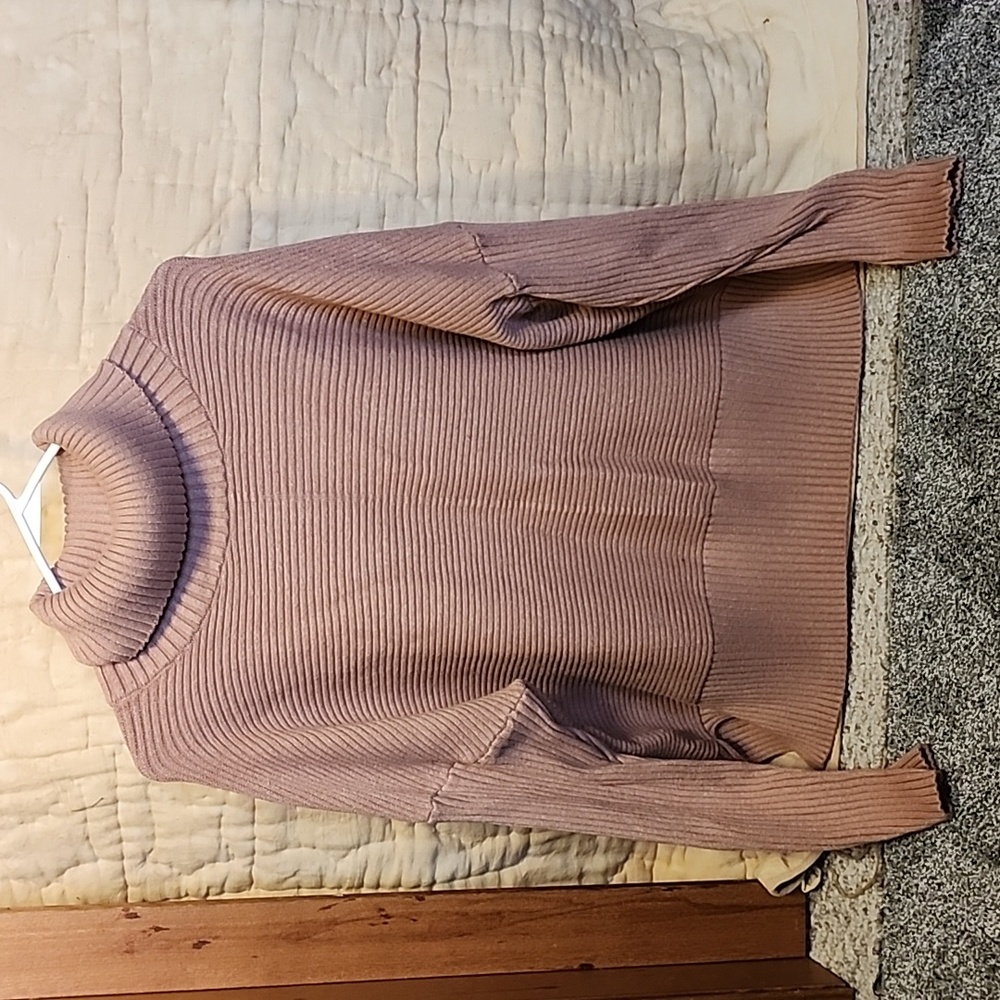 Tan Cowl Neck Sweater